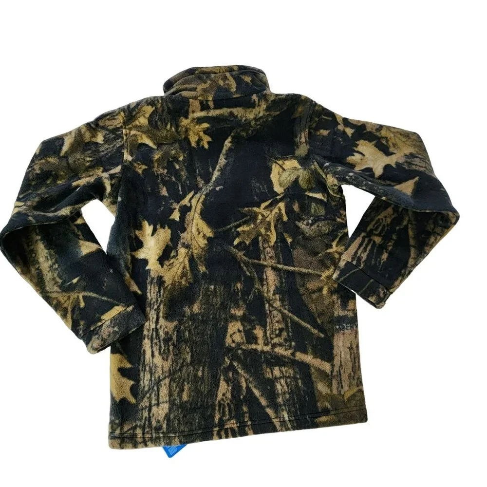 Columbia Boys Zing III Timberwolf Printed Fleece Jacket Size M‎